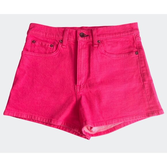 Rag & Bone Womens Bull Pink High-Rise Denim Jean Shorts  Size 26 - Picture 3 of 15